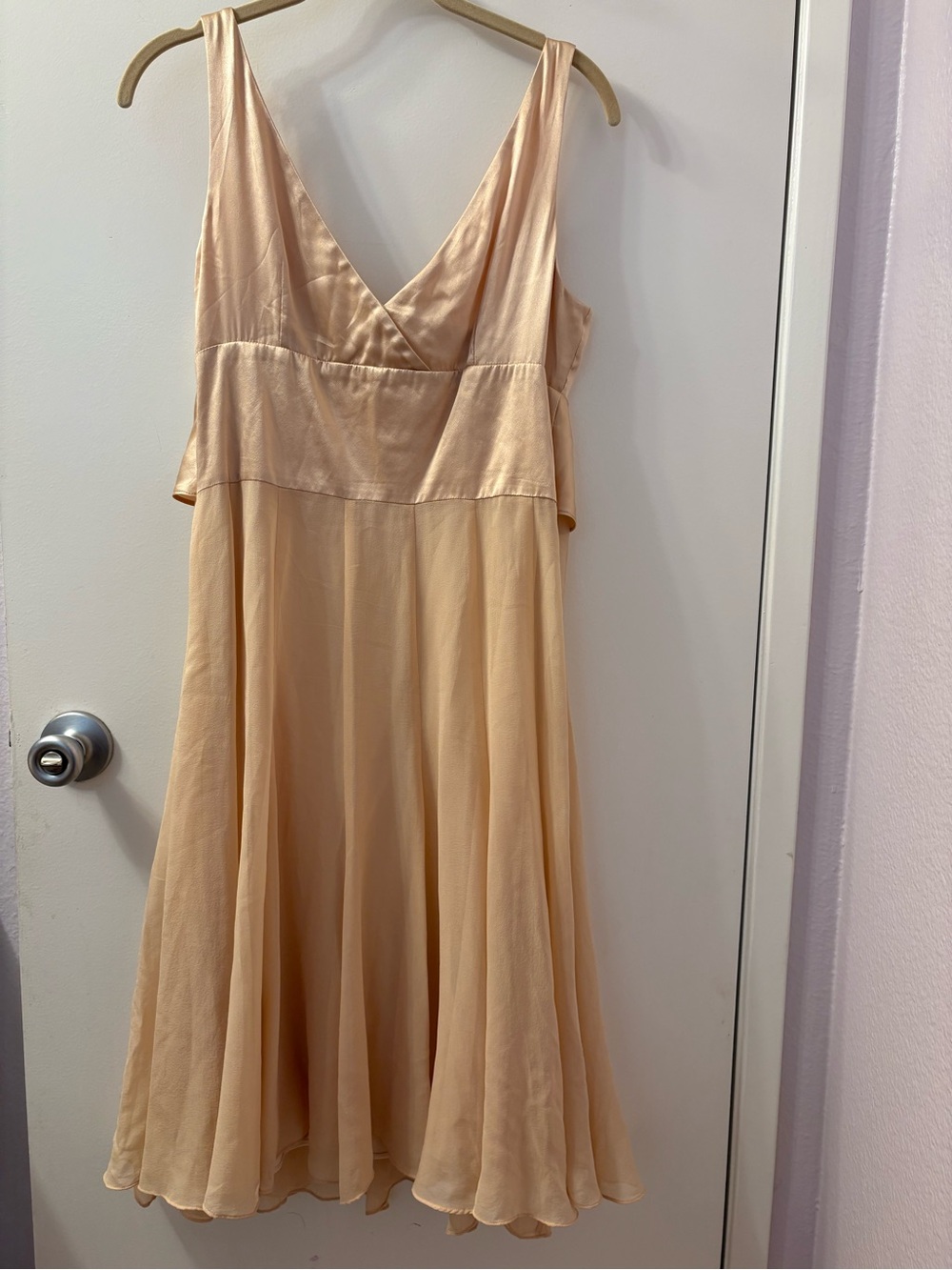 Maggie London 100% Silk Chiffon Dress Sz 10 Y2K 90s Cottagecore - Picture 7 of 9